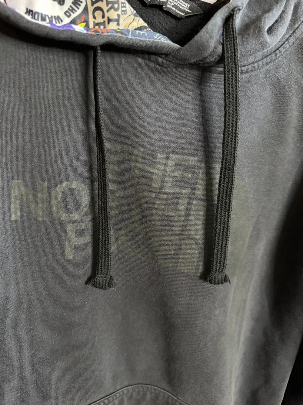 The North Face Mens Small Black Hoodie Rare National Park Sticker Bomb Hood S